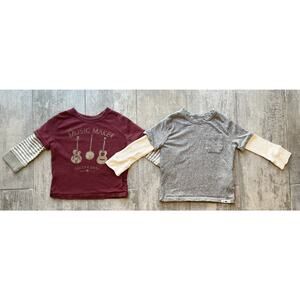 BABY GAP Set Lot of 2 Toddler Boy Layered Look Twofer Casual Everyday 18-24m Top